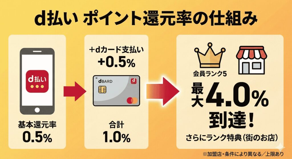d払い ポイント還元率の仕組み