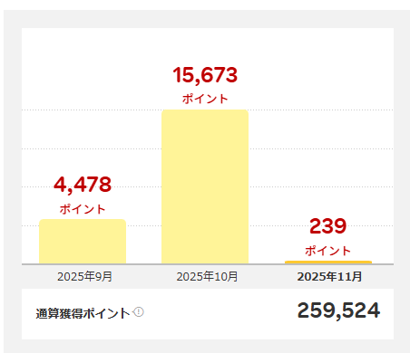 楽天ポイント実績