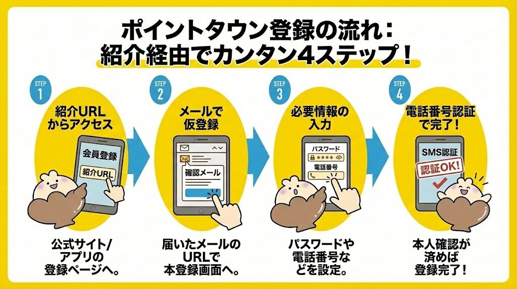 ポイントタウン手順