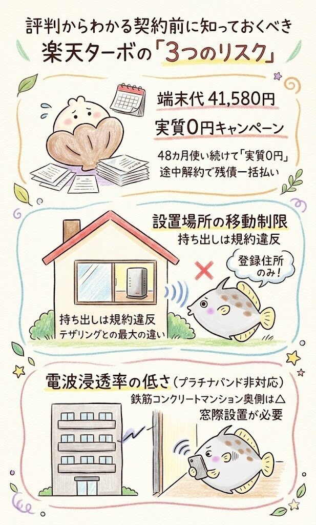 Rakuten Turbo3つのリスク