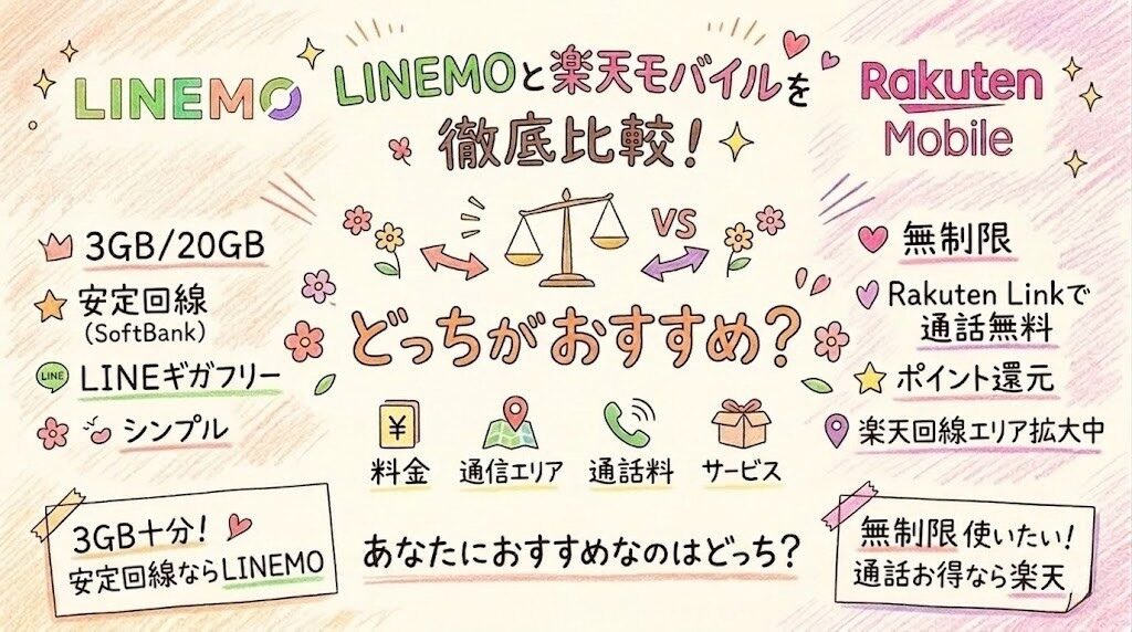 Linemoとrakuten