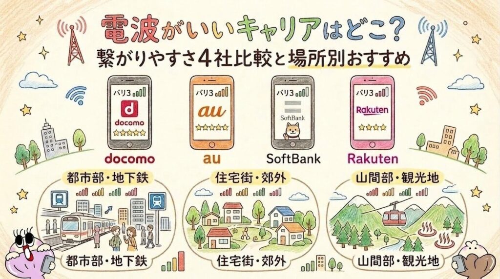 各4大キャリア比較