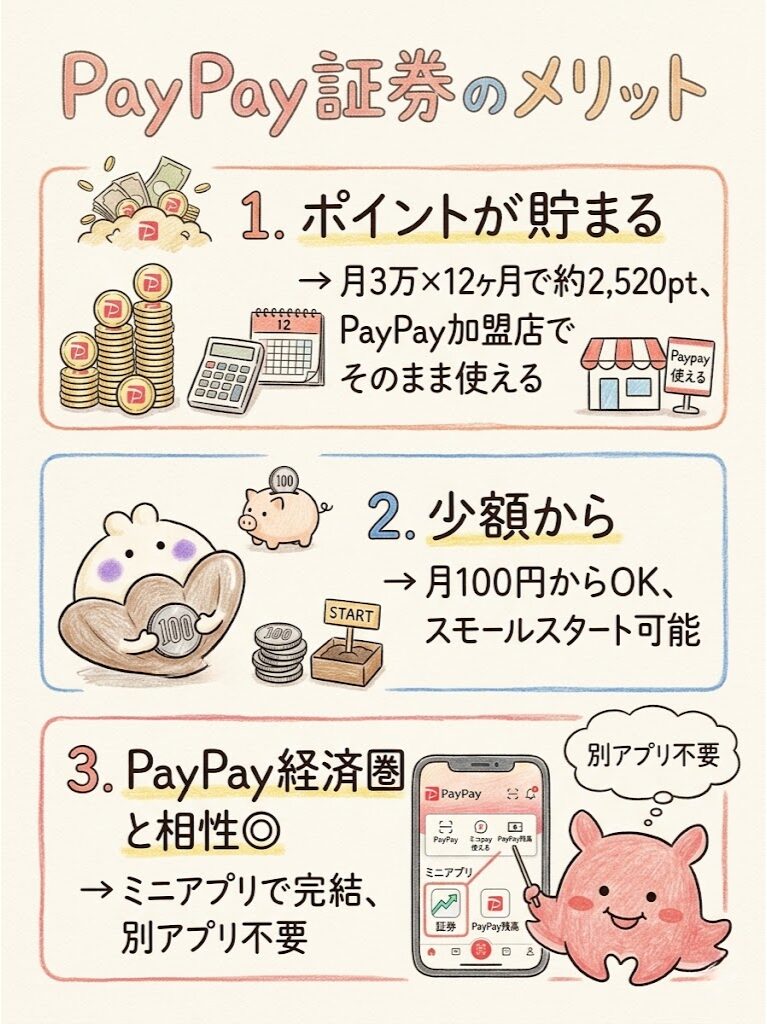 PayPay証券のクレカ積立のメリット