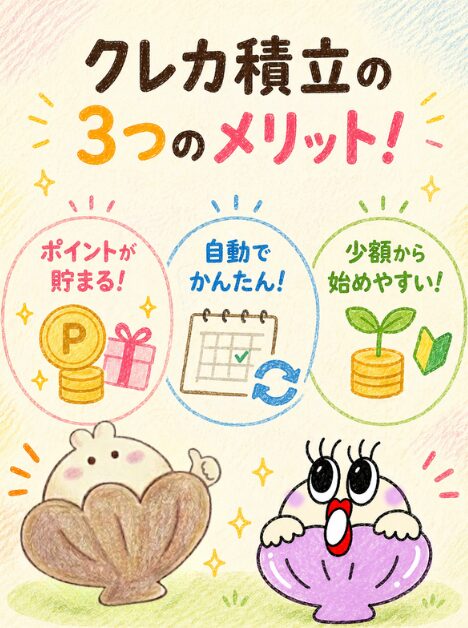 クレカ積立のメリット｜自動・ポイント・少額OKの三拍子