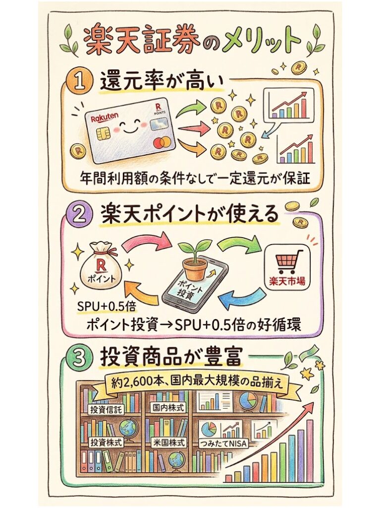 楽天証券のクレカ積立のメリット