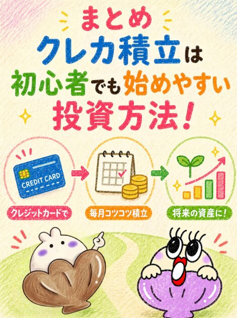 まとめ｜クレカ積立は初心者でも始めやすい投資方法