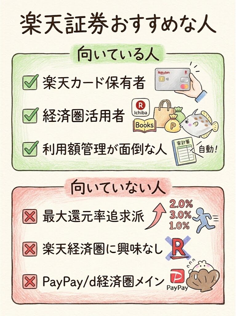 楽天証券のクレカ積立がおすすめな人