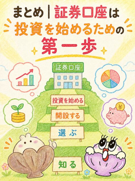 まとめ|証券口座は投資を始めるための第一歩