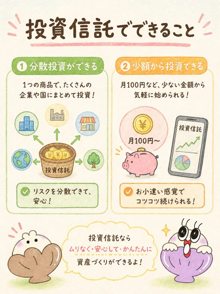 投資信託でできること|分散投資と少額投資の2つ