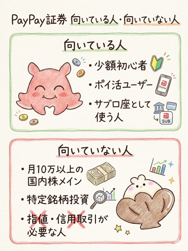 PayPay証券向いている人・向いていない人