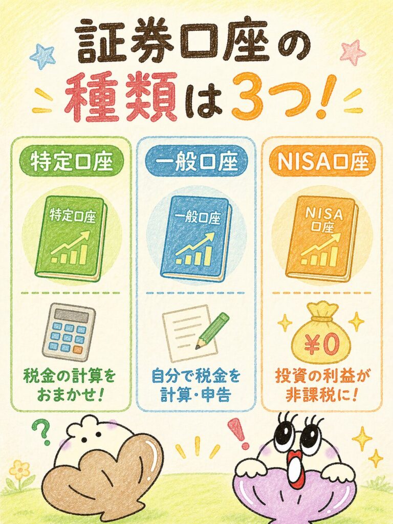 証券口座の種類|ややこしいけど「特定+NISA」を選べばOK