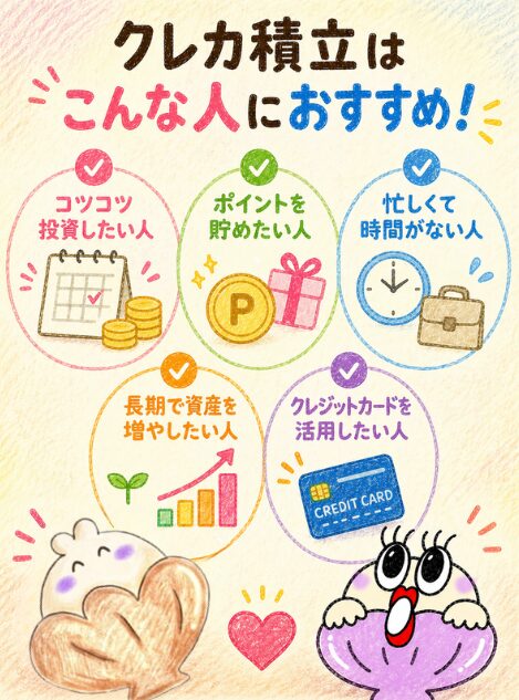 クレカ積立はどんな人におすすめ?｜長期投資×ポイ活派にぴったり