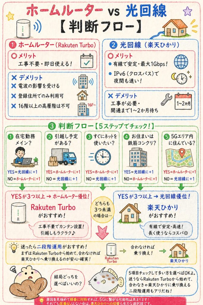 ホームルーターVS光回線