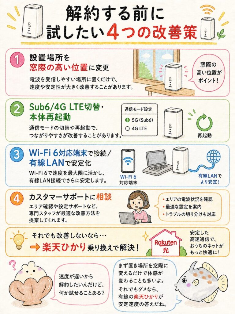 Rakuten Turbo解約前に試すべき改善策