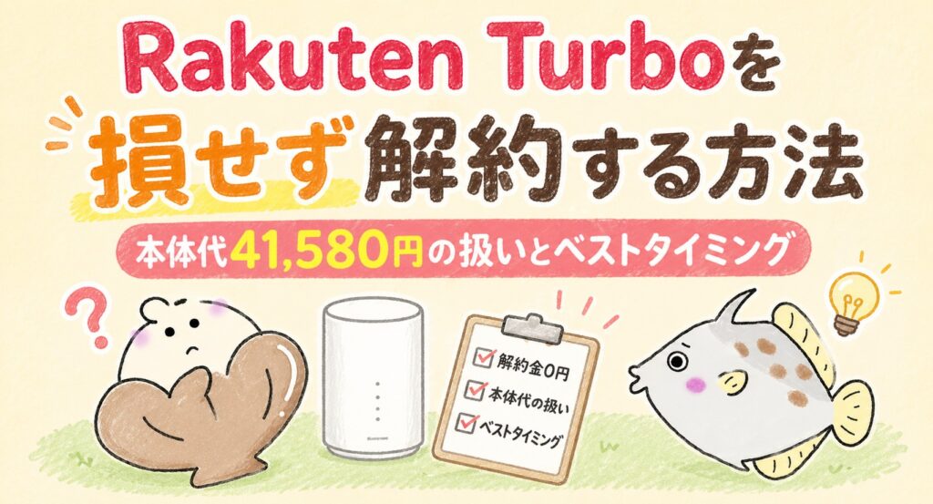 Rakuten Turbo 損せず解約