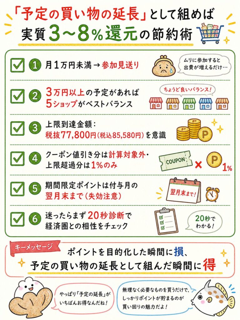 まとめ：楽天買い回りは『予定の買い物がある人』だけお得