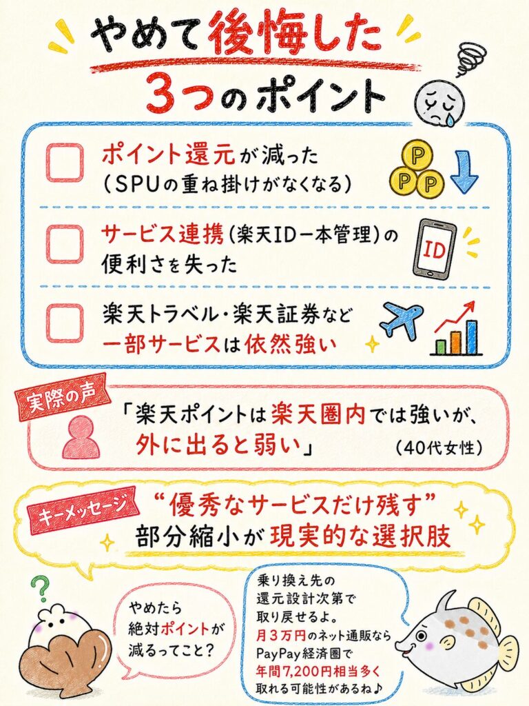 楽天経済圏をやめたデメリット
