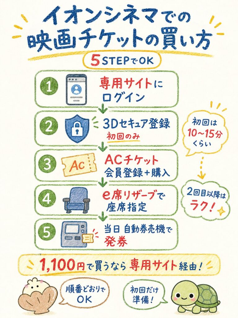 イオンシネマでの映画チケットの買い方