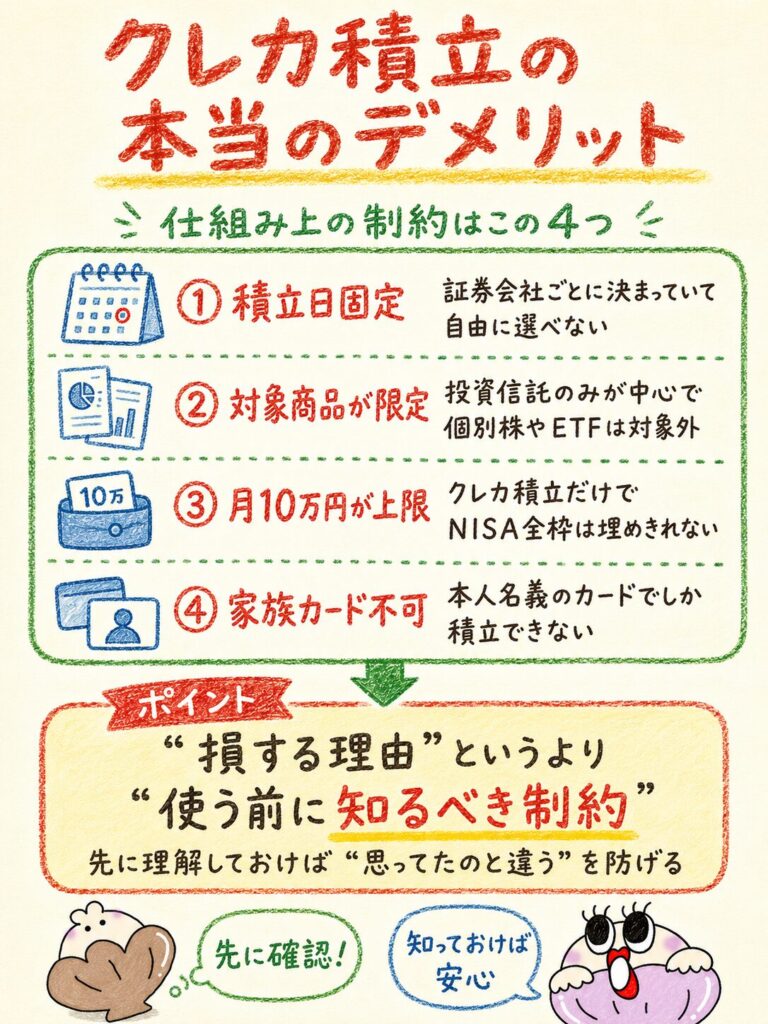 クレカ積立の本当のデメリット