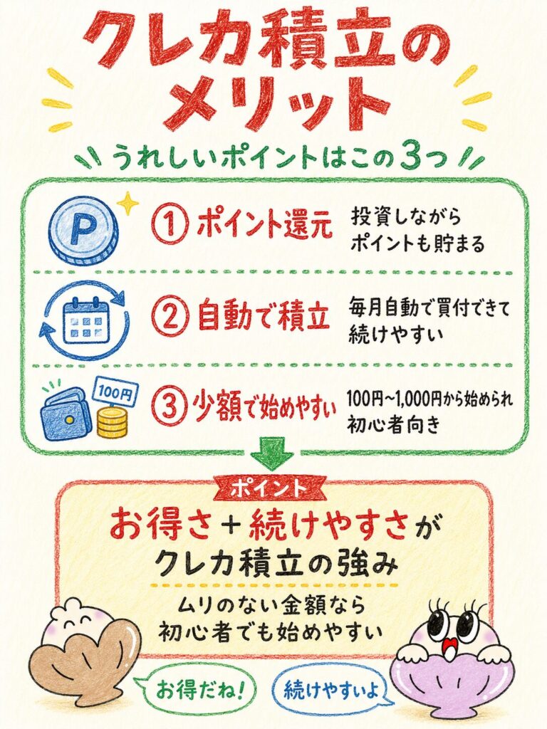 クレカ積立のメリット