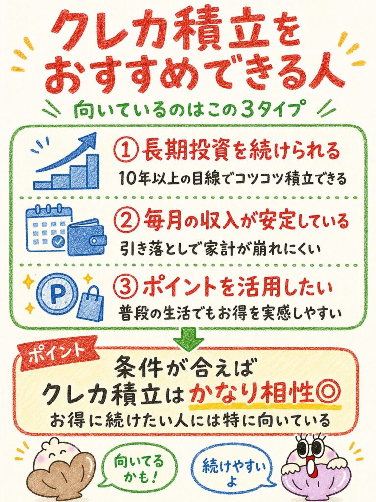クレカ積立をおすすめできる人