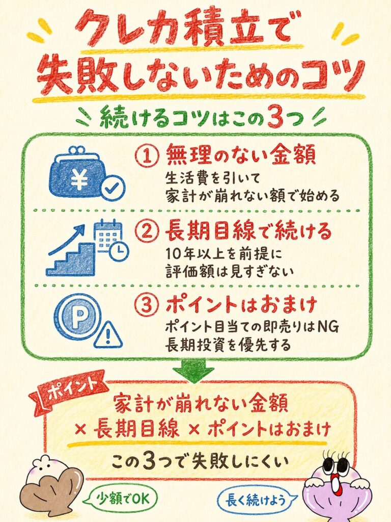 クレカ積立で失敗しないためのコツ