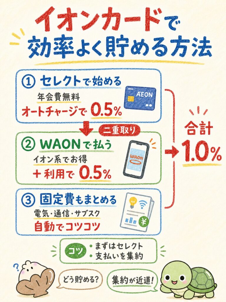イオンカードで効率よく貯める方法