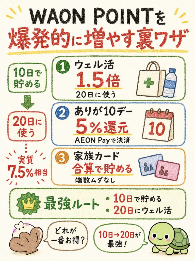 WAON POINTを爆発的に増やす裏ワザ
