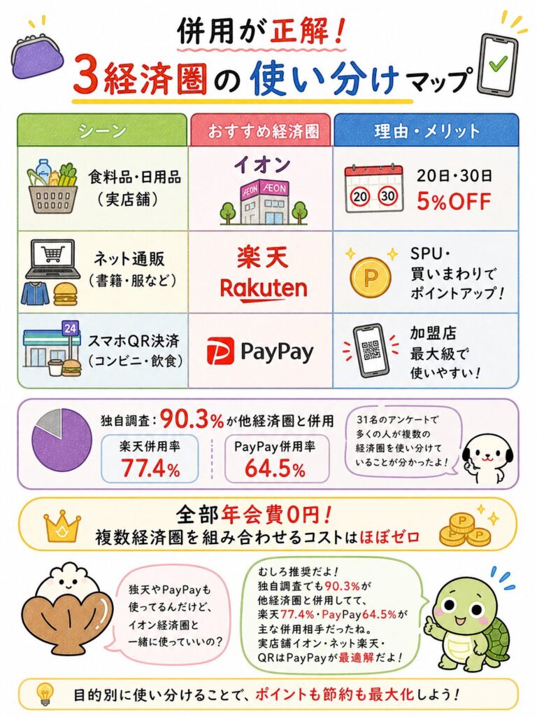 イオン　他経済圏との併用