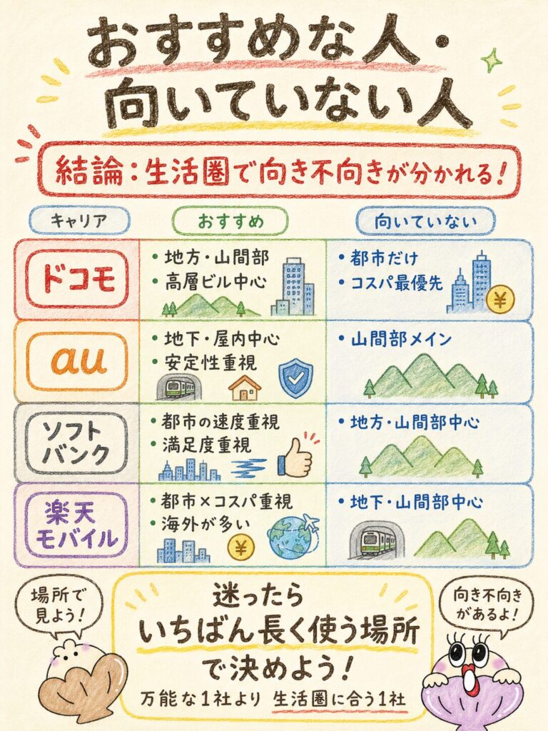 おすすめな人・向いていない人