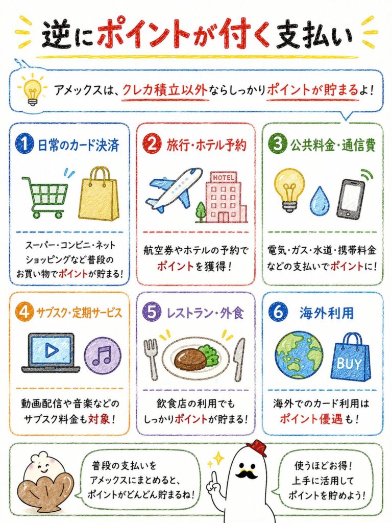 逆にポイントが付く支払い