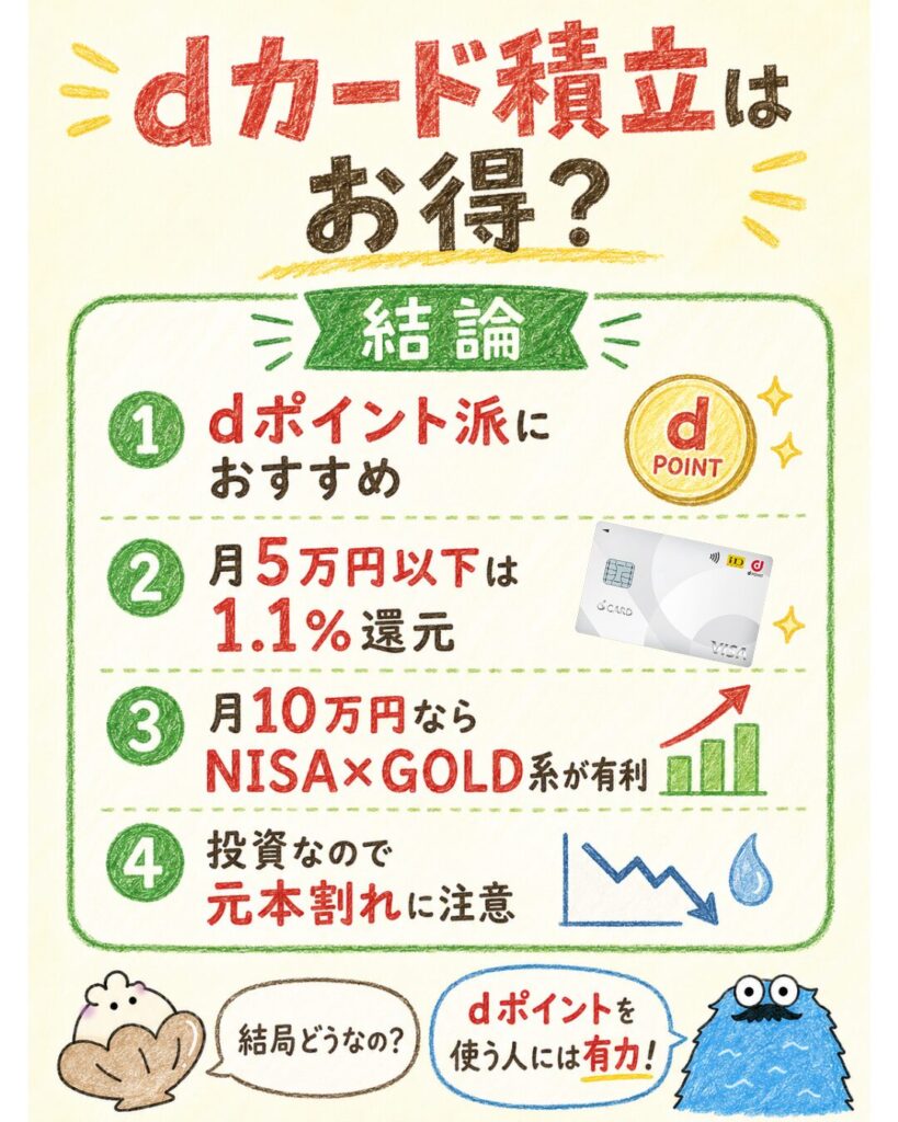 マネックス証券のdカード積立はお得?結論から解説