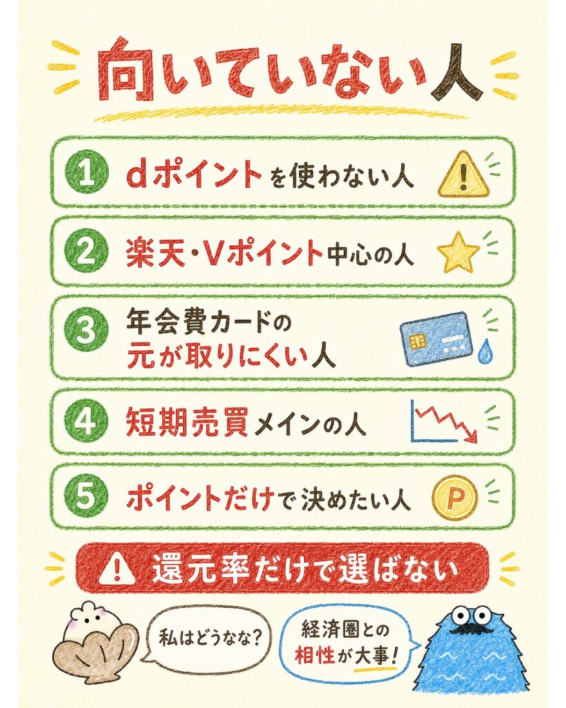 dカード積立をおすすめしない人
