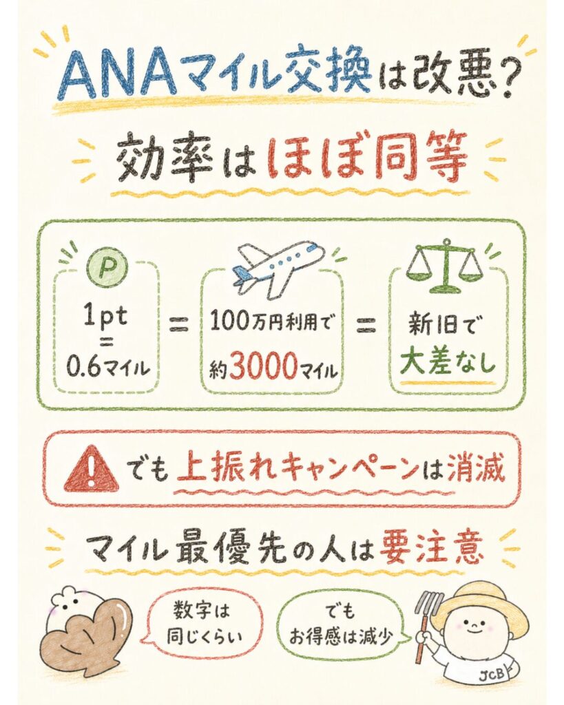 J-POINTのANAマイル交換は改悪?