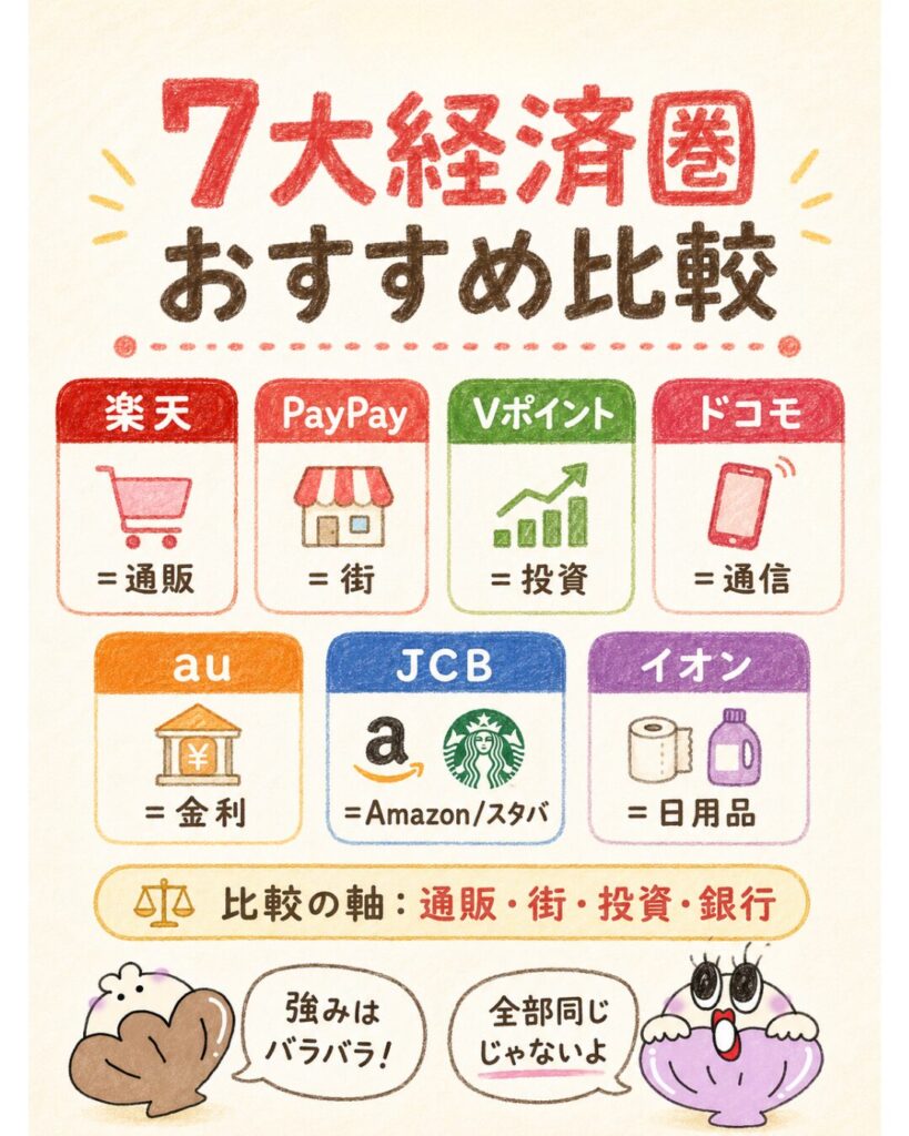 7大経済圏おすすめ比較表