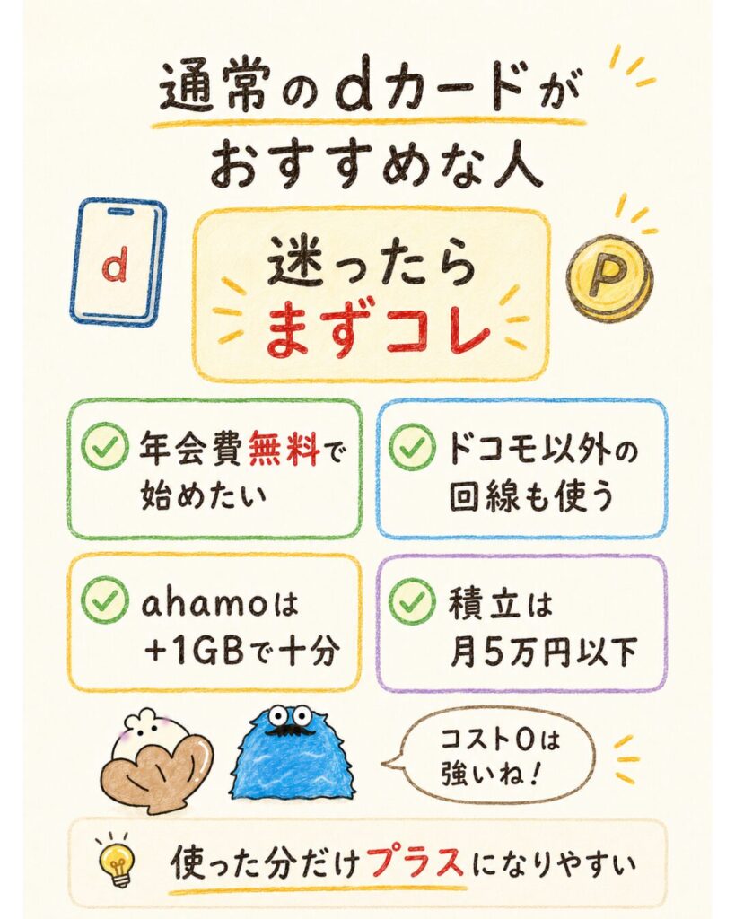 通常のdカードがおすすめな人