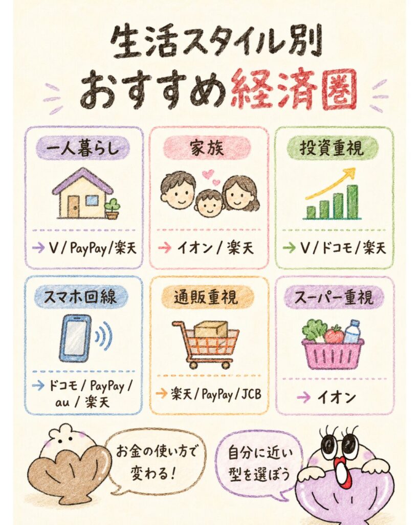 生活スタイル別のおすすめ経済圏