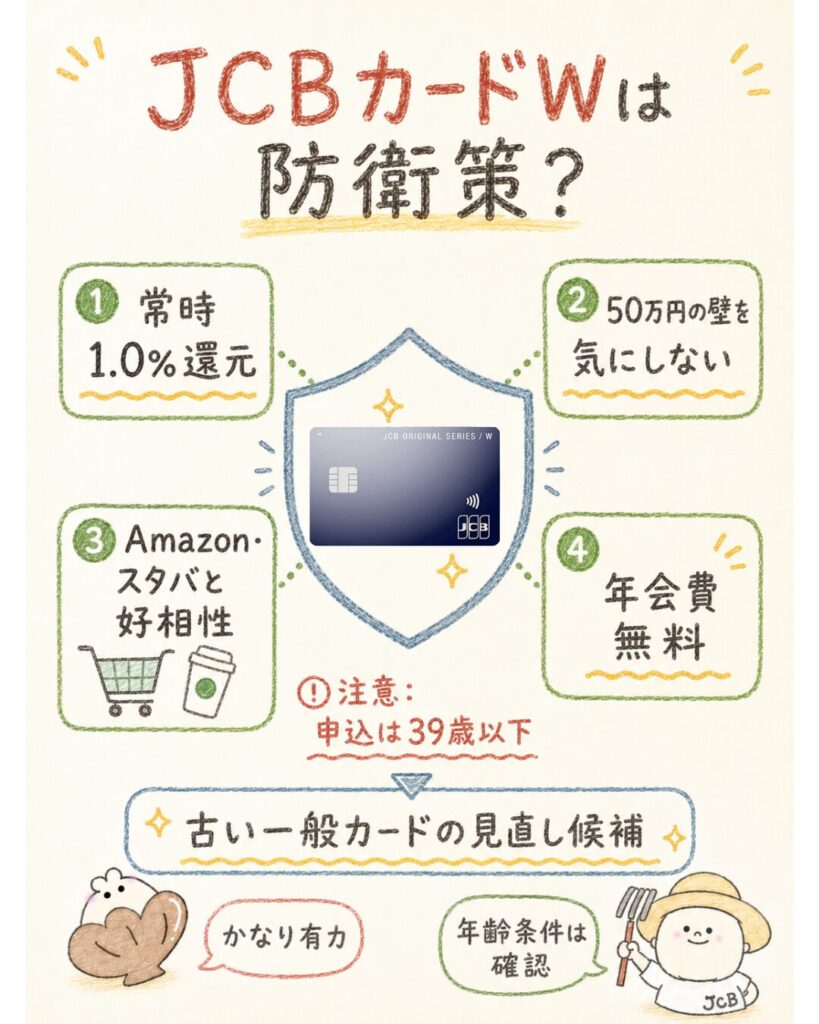 JCBカードWへの切り替えは防衛策になる?