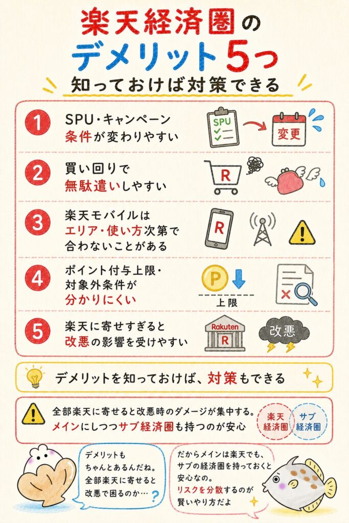 楽天経済圏のデメリット