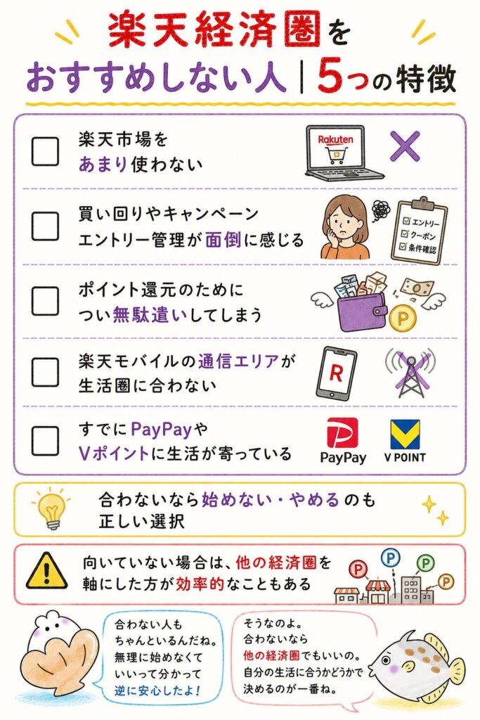 楽天経済圏をおすすめしない人