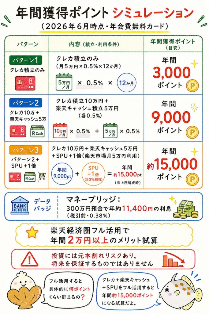 楽天証券をポイ活目線で最大活用すると年間いくら得する？