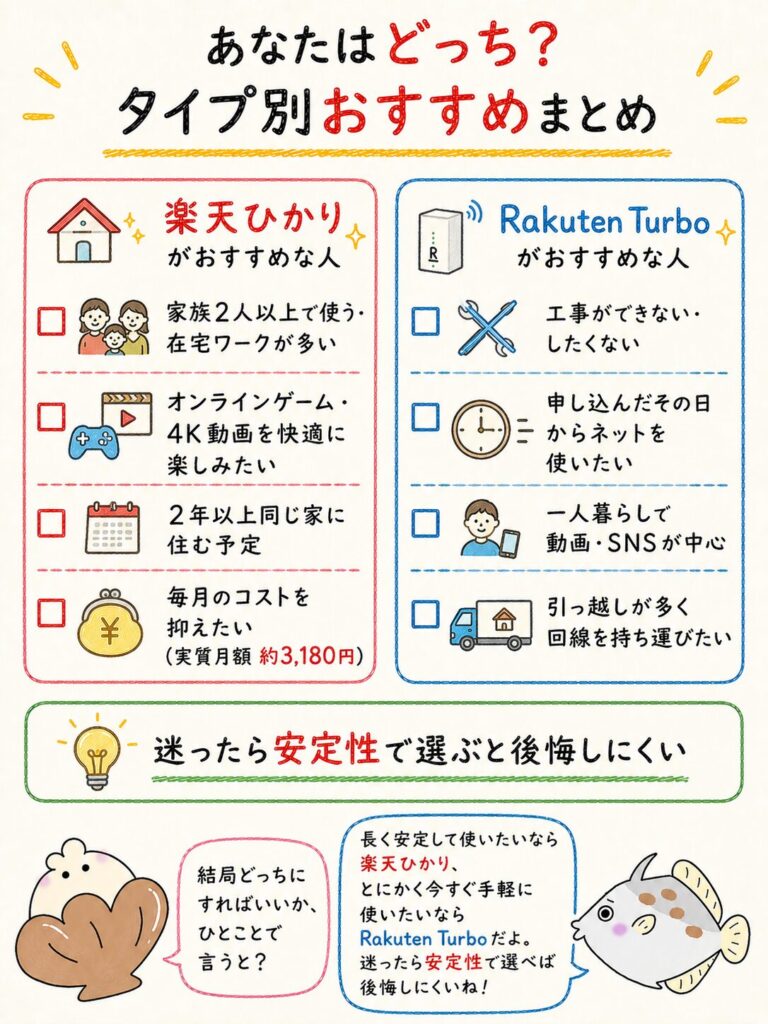 楽天ひかりとRakuten Turboは結局どっちがおすすめ？