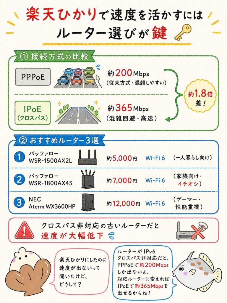 楽天ひかりを快適に使うための注意点