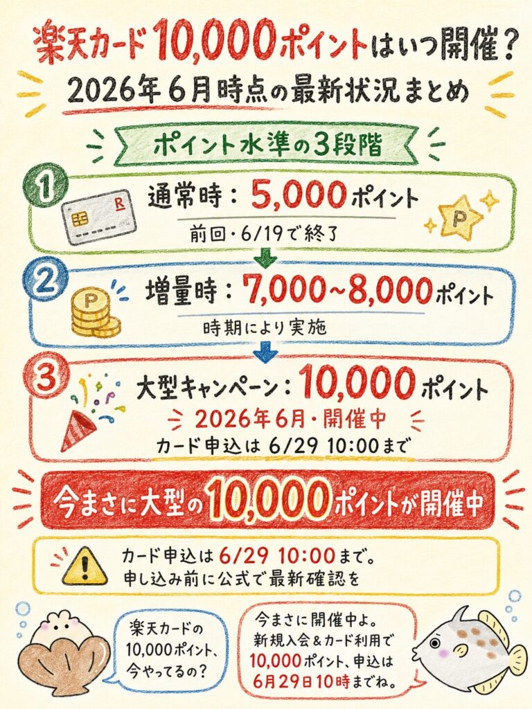 楽天カード10,000ポイントはいつ開催？最新状況を確認