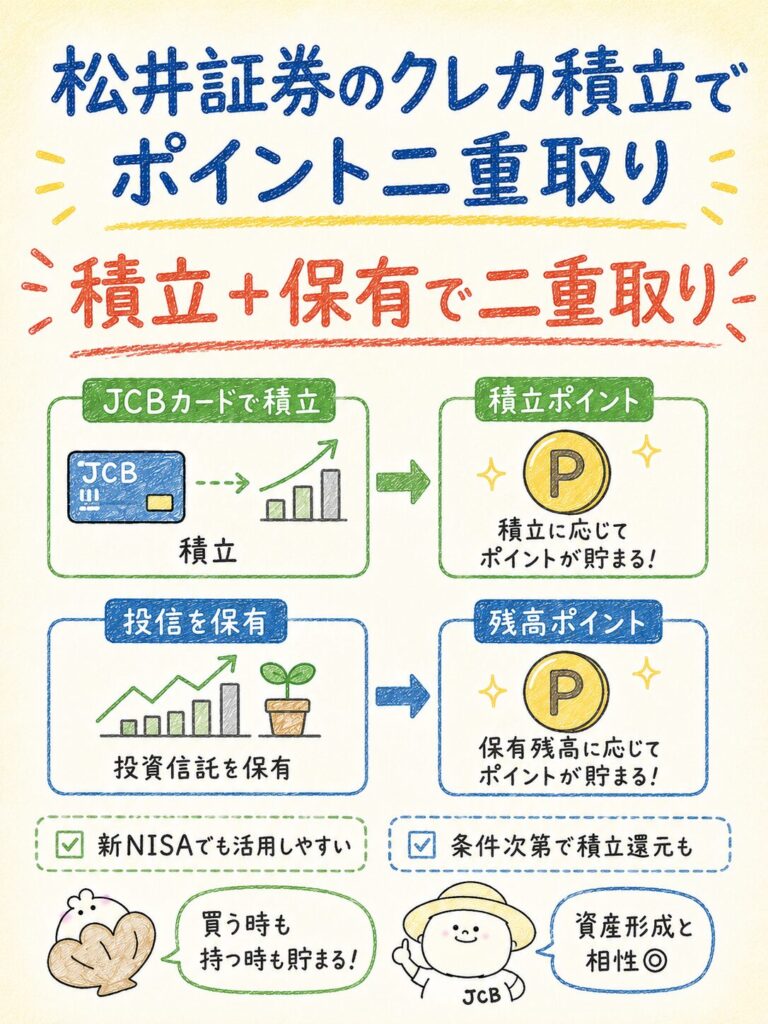 JCB経済圏の資産形成|松井証券のクレカ積立を活用する