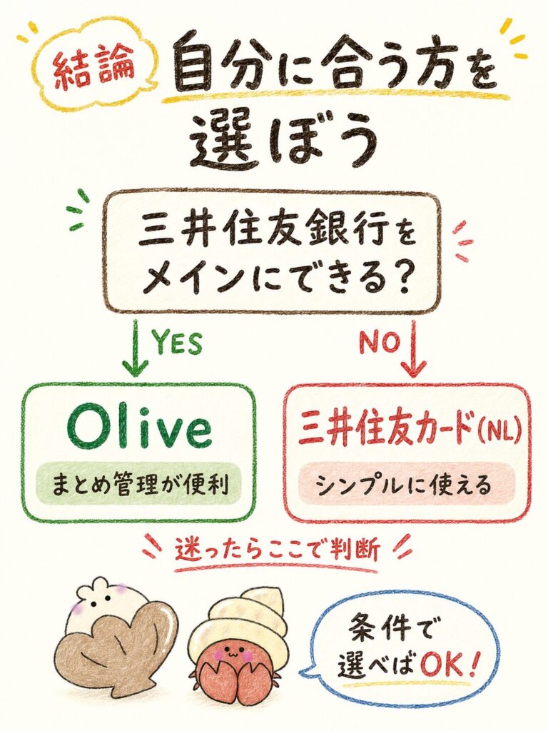 結論｜Olive やめたほうがいいは条件を整理して自分に合う選択をしよう