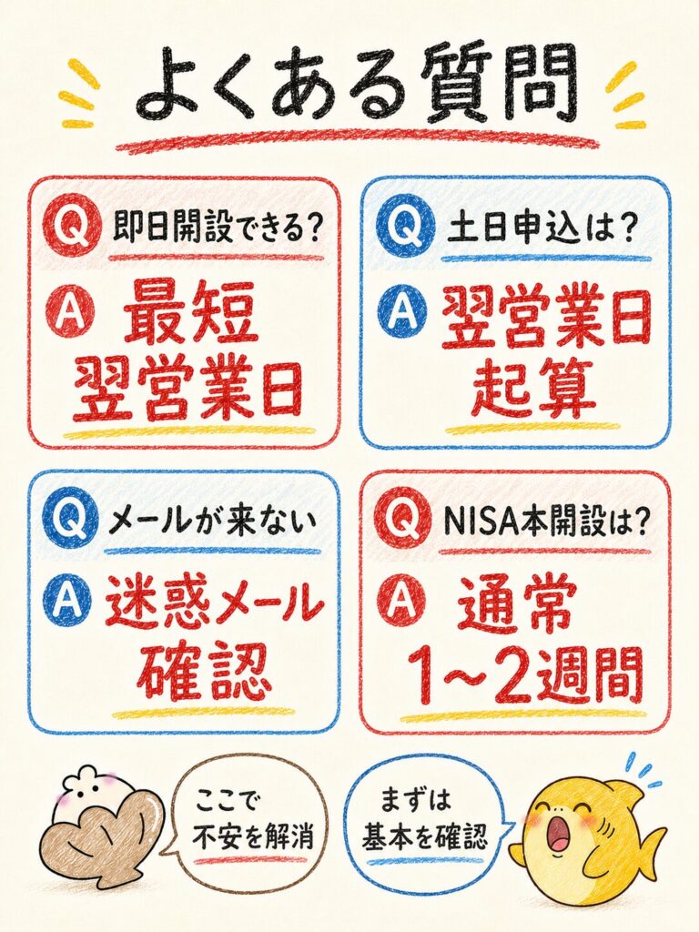 三菱UFJ eスマート証券 口座開設 日数に関するよくある質問