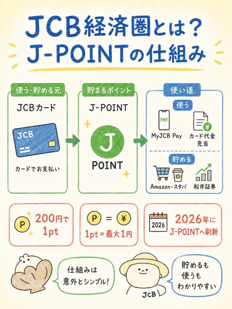 JCB経済圏とは?J-POINTを中心に貯めて使う仕組み