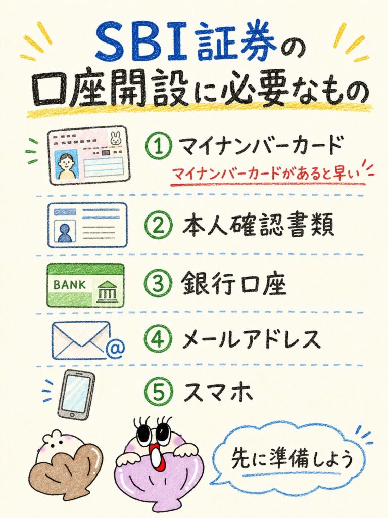 SBI証券の口座開設は何日かかる？_SBI証券の口座開設に必要なもの