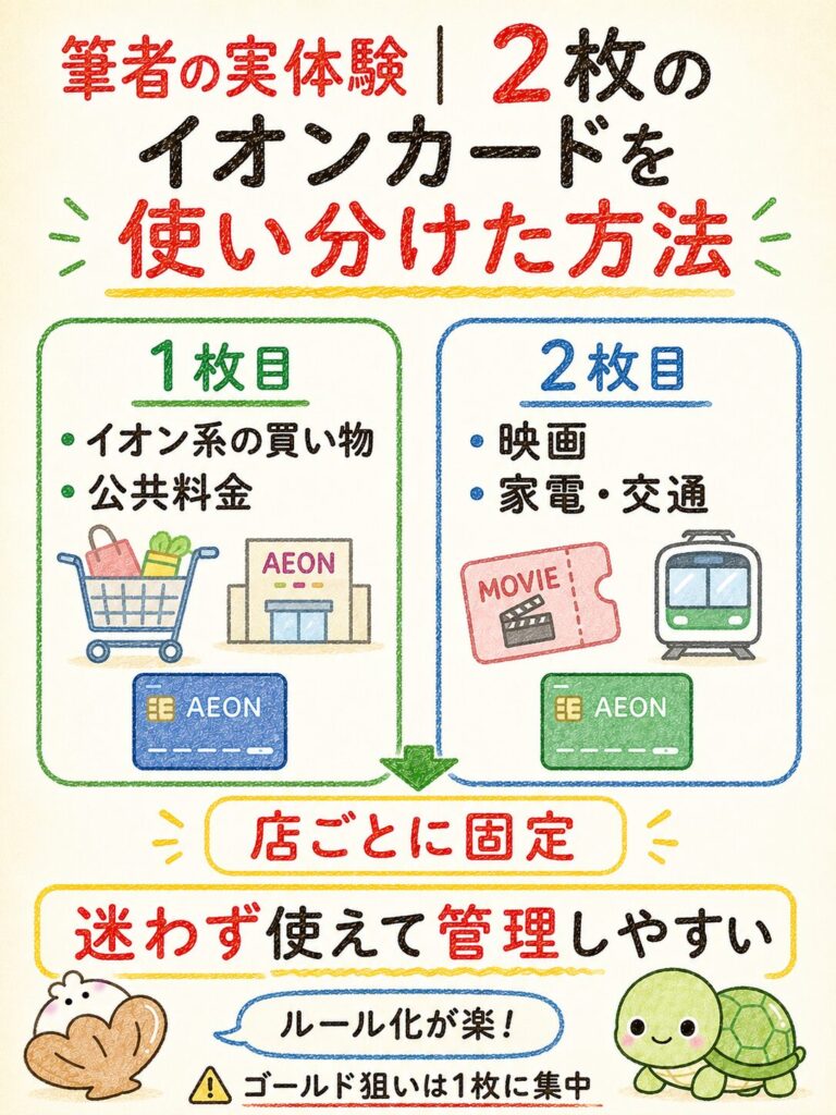 イオンカードは2枚持ちできる?_筆者の実体験|2枚のイオンカードを使い分けた方法